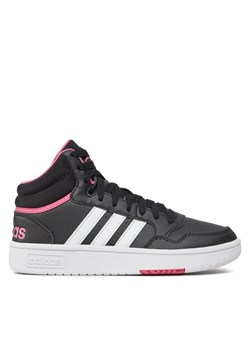 adidas Sneakersy Hoops 3.0 Mid Shoes IG7896 Czarny ze sklepu MODIVO w kategorii Buty sportowe damskie - zdjęcie 181077647