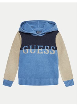 Guess Sweter N4BR01 Z32N0 Granatowy Regular Fit ze sklepu MODIVO w kategorii Swetry chłopięce - zdjęcie 181077705