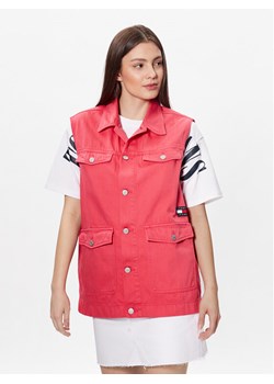Tommy Jeans Kamizelka DW0DW15683 Różowy Oversize ze sklepu MODIVO w kategorii Kamizelki damskie - zdjęcie 181077988