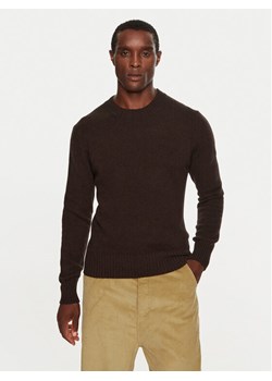 AMI PARIS Sweter HKS057005 Brązowy Regular Fit ze sklepu MODIVO w kategorii Swetry męskie - zdjęcie 181078095