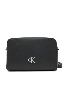 Calvin Klein Jeans Torebka Minimal Monogram Ew Camera Bag LV04K3162G Czarny ze sklepu MODIVO w kategorii Listonoszki - zdjęcie 181078116