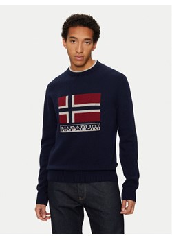 Napapijri Sweter D-Silvretta NP0A4IK4 Granatowy Regular Fit ze sklepu MODIVO w kategorii Swetry męskie - zdjęcie 181078166