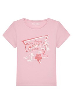 Guess T-Shirt J5GI30 K6YW4 Różowy Regular Fit ze sklepu MODIVO w kategorii Bluzki dziewczęce - zdjęcie 181078199