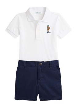 Polo Ralph Lauren Komplet polo i spodenki 320967020002 Granatowy Regular Fit ze sklepu MODIVO w kategorii Komplety niemowlęce - zdjęcie 181078346