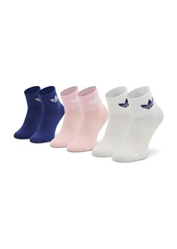 adidas Zestaw 3 par wysokich skarpet dziecięcych Ankle HC9596 Różowy ze sklepu MODIVO w kategorii Skarpetki dziecięce - zdjęcie 181078349