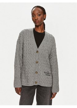 Tommy Hilfiger Kardigan WW0WW42143 Szary Relaxed Fit ze sklepu MODIVO w kategorii Swetry damskie - zdjęcie 181078685