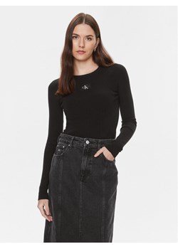 Calvin Klein Jeans Sweter Variegated J20J223233 Czarny Slim Fit ze sklepu MODIVO w kategorii Swetry damskie - zdjęcie 181078705