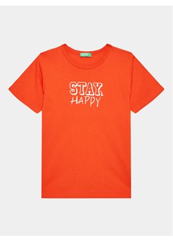 United Colors Of Benetton T-Shirt 3096G109K Czerwony Regular Fit ze sklepu MODIVO w kategorii T-shirty chłopięce - zdjęcie 181079056