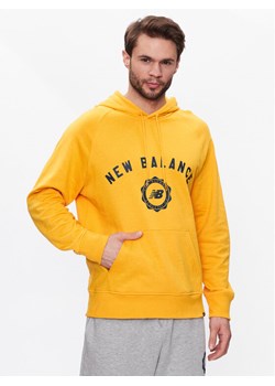 New Balance Bluza Dukserica Sport Seasonal French Terry MT31901 Żółty Relaxed Fit ze sklepu MODIVO w kategorii Bluzy męskie - zdjęcie 181079158