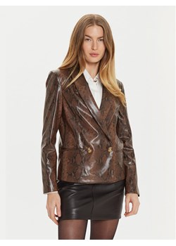 TWINSET Kurtka z imitacji skóry 242TT2233 Brązowy Regular Fit ze sklepu MODIVO w kategorii Kurtki damskie - zdjęcie 181079199