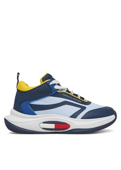 Tommy Hilfiger Sneakersy Low Cut Lace-Up T3B9-33884-1695 Granatowy ze sklepu MODIVO w kategorii Buty sportowe dziecięce - zdjęcie 181079396