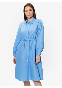 Tommy Hilfiger Sukienka koszulowa 1985 WW0WW39196 Błękitny Regular Fit ze sklepu MODIVO w kategorii Sukienki - zdjęcie 181079788