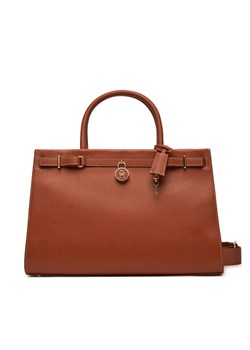 Tommy Hilfiger Torebka American Icon Tote Leather AW0AW17185 Brązowy ze sklepu MODIVO w kategorii Kuferki - zdjęcie 181079868