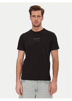 Calvin Klein T-Shirt Editorial Logo K10K114172 Czarny Regular Fit ze sklepu MODIVO w kategorii T-shirty męskie - zdjęcie 181079885