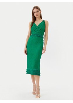 Simona Corsellini Sukienka koktajlowa P25CPAB02001 Zielony Slim Fit ze sklepu MODIVO w kategorii Sukienki - zdjęcie 181079886
