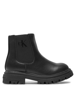 Calvin Klein Jeans Botki Chelsea Boot V3X5-81097-1355 M Czarny ze sklepu MODIVO w kategorii Buty zimowe dziecięce - zdjęcie 181080096