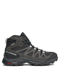 Salomon Trekkingi X Ward Leather Mid GORE-TEX L47181900 Czarny ze sklepu MODIVO w kategorii Buty trekkingowe męskie - zdjęcie 181080215