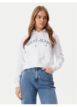 Guess Jeans Bluza W5GQ22 K68I4 Biały Regular Fit ze sklepu MODIVO w kategorii Bluzy damskie - zdjęcie 181080447