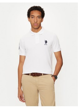 U.S. Polo Assn. Polo MUP3313 Biały Regular Fit ze sklepu MODIVO w kategorii T-shirty męskie - zdjęcie 181080527
