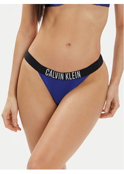 Calvin Klein Swimwear Dół od bikini KW0KW02392 Granatowy ze sklepu MODIVO w kategorii Stroje kąpielowe - zdjęcie 181080646