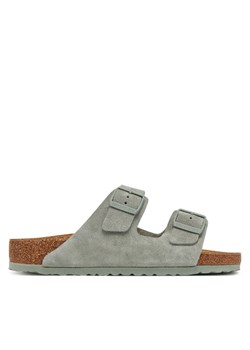 Birkenstock Klapki Arizona zamsz 1029146 Zielony ze sklepu MODIVO w kategorii Klapki męskie - zdjęcie 181080686