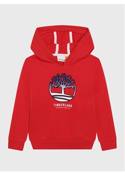 Timberland Bluza T25T59 S Czerwony Regular Fit ze sklepu MODIVO w kategorii Bluzy chłopięce - zdjęcie 181081218