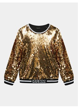 Guess Bluza J3BQ27 WEXY0 Złoty Regular Fit ze sklepu MODIVO w kategorii Bluzy dziewczęce - zdjęcie 181081716