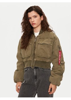 Alpha Industries Kurtka bomber 148008 Khaki Regular Fit ze sklepu MODIVO w kategorii Kurtki damskie - zdjęcie 181081815