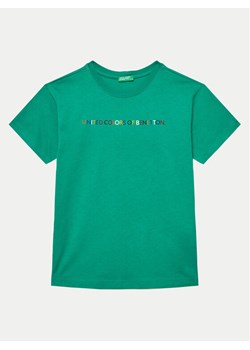 United Colors Of Benetton T-Shirt 3I1XC10JL Zielony Regular Fit ze sklepu MODIVO w kategorii T-shirty chłopięce - zdjęcie 181081819