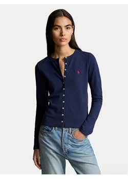 Polo Ralph Lauren Kardigan 211941175003 Granatowy Slim Fit ze sklepu MODIVO w kategorii Swetry damskie - zdjęcie 181081968