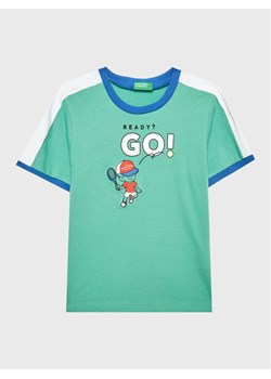United Colors Of Benetton T-Shirt 3096G108L Zielony Regular Fit ze sklepu MODIVO w kategorii T-shirty chłopięce - zdjęcie 181082125