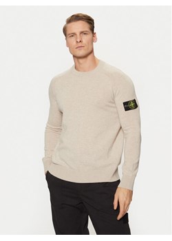 Stone Island Sweter 8115545B4 Beżowy Regular Fit ze sklepu MODIVO w kategorii Swetry męskie - zdjęcie 181082175