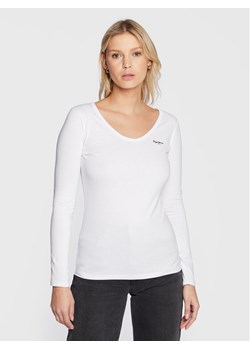 Pepe Jeans Bluzka Corine PL505306 Biały Regular Fit ze sklepu MODIVO w kategorii Bluzki damskie - zdjęcie 181082335