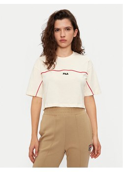 Fila T-Shirt Loobu FAW0908 Écru Regular Fit ze sklepu MODIVO w kategorii Bluzki damskie - zdjęcie 181082377