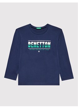 United Colors Of Benetton Bluzka 3I1XG104D Granatowy Regular Fit ze sklepu MODIVO w kategorii T-shirty chłopięce - zdjęcie 181082415