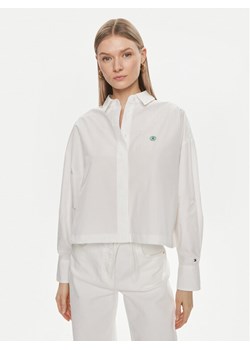 Tommy Hilfiger Koszula WW0WW41832 Biały Relaxed Fit ze sklepu MODIVO w kategorii Koszule damskie - zdjęcie 181082479