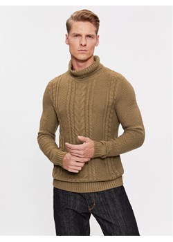 Jack&Jones Golf 12236315 Brązowy Regular Fit ze sklepu MODIVO w kategorii Swetry męskie - zdjęcie 181082535