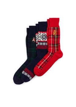 Polo Ralph Lauren Zestaw 3 par wysokich skarpet męskich 449958866001 Kolorowy ze sklepu MODIVO w kategorii Skarpetki męskie - zdjęcie 181082586