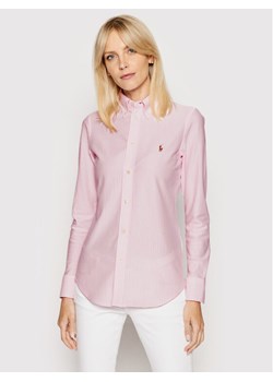 Polo Ralph Lauren Koszula Oxford 211664416 Różowy Slim Fit ze sklepu MODIVO w kategorii Koszule damskie - zdjęcie 181083076