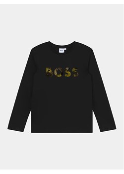 Boss Bluzka J25O87 D Czarny Slim Fit - id: 0000303037925 - marki BOSS HUGO BOSS - 181083077 Boss Bluzka J25O87 D Czarny Slim Fit ze sklepu MODIVO w kategorii Bluzki dziewczęce - zdjęcie 181083077