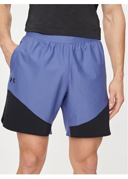 Under Armour Szorty sportowe Ua Peak Woven Hybrid Short 1383348-561 Niebieski Fitted Fit ze sklepu MODIVO w kategorii Spodenki męskie - zdjęcie 181083106