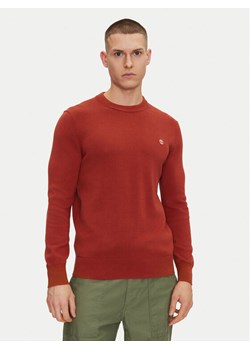 Timberland Sweter TB0A2BMM Czerwony Regular Fit ze sklepu MODIVO w kategorii Swetry męskie - zdjęcie 181083148