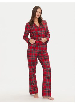 Hunkemöller Piżama Twill 206652 Czerwony Relaxed Fit ze sklepu MODIVO w kategorii Piżamy damskie - zdjęcie 181083159