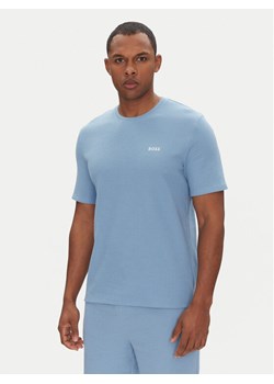 BOSS Koszulka piżamowa Waffle T-Shirt 50535891 Błękitny Regular Fit ze sklepu MODIVO w kategorii Piżamy męskie - zdjęcie 181083378