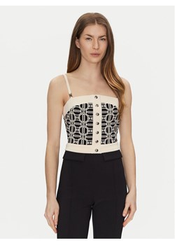 Elisabetta Franchi Top TK-33B-47E2-V280 Kolorowy Regular Fit ze sklepu MODIVO w kategorii Bluzki damskie - zdjęcie 181083565