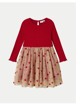 NAME IT Sukienka codzienna 13236039 Czerwony Regular Fit ze sklepu MODIVO w kategorii Sukienki niemowlęce - zdjęcie 181083635