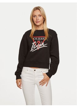 Guess Bluza W4YQ25 KB681 Czarny Regular Fit ze sklepu MODIVO w kategorii Bluzy damskie - zdjęcie 181083728