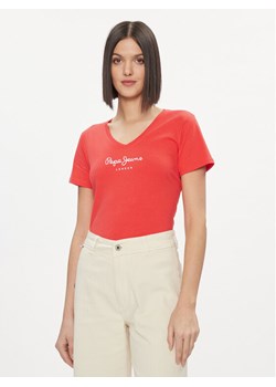 Pepe Jeans T-Shirt Wendy PL505482 Czerwony Regular Fit ze sklepu MODIVO w kategorii Bluzki damskie - zdjęcie 181083927