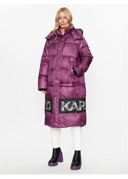 KARL LAGERFELD Kurtka puchowa Check 236W1506 Różowy Regular Fit ze sklepu MODIVO w kategorii Kurtki damskie - zdjęcie 181084009