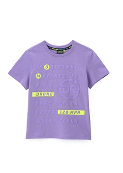 Original Marines T-Shirt DCP2149B Fioletowy Regular Fit ze sklepu MODIVO w kategorii Bluzki dziewczęce - zdjęcie 181084095